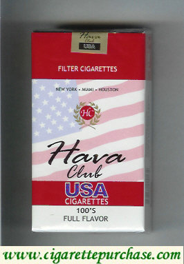 Hava Club USA cigarettes 100s Full Flavor soft box